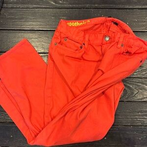 J. crew orange toothpick skinnies